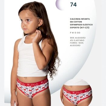 imagem Pct  3 Calcinhas Infantil (Ref. 74)