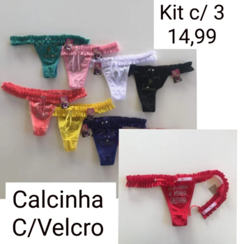 imagem KIT COM  3 CALCINHAS COM VELCRO (REF. 161)